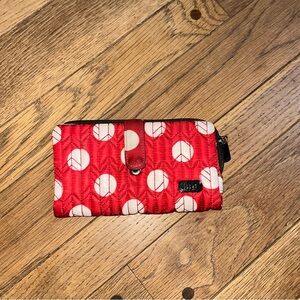 Lug Brand Red Quilted Wallet with White Polka Dots